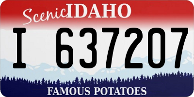 ID license plate I637207