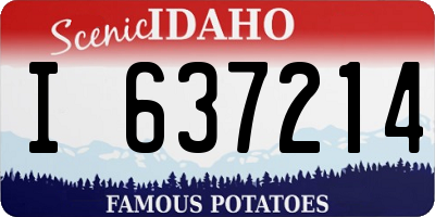 ID license plate I637214