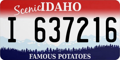 ID license plate I637216