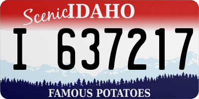 ID license plate I637217