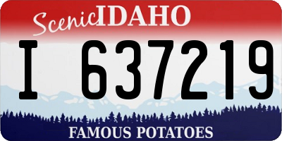 ID license plate I637219