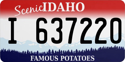 ID license plate I637220