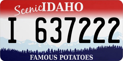 ID license plate I637222