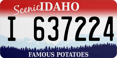 ID license plate I637224