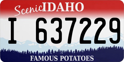ID license plate I637229