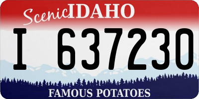 ID license plate I637230