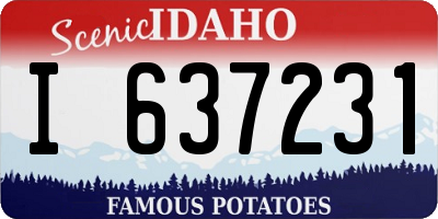 ID license plate I637231