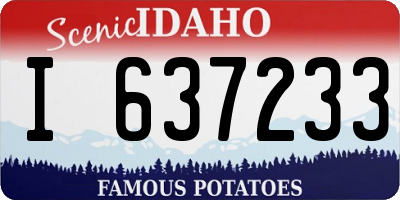 ID license plate I637233