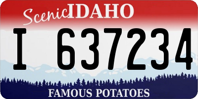 ID license plate I637234
