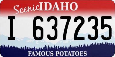 ID license plate I637235