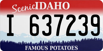 ID license plate I637239