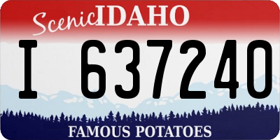 ID license plate I637240