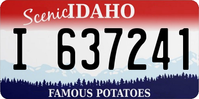 ID license plate I637241
