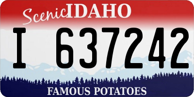 ID license plate I637242