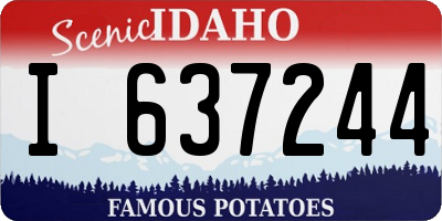 ID license plate I637244