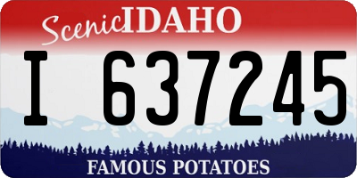 ID license plate I637245