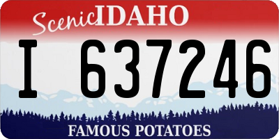 ID license plate I637246