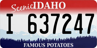 ID license plate I637247