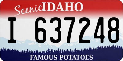 ID license plate I637248