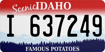 ID license plate I637249