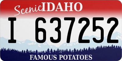 ID license plate I637252