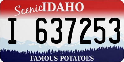 ID license plate I637253