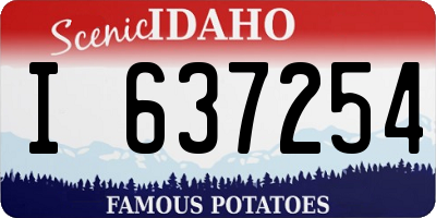 ID license plate I637254
