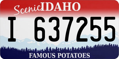 ID license plate I637255