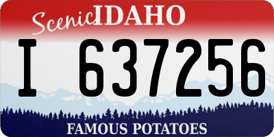 ID license plate I637256