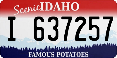 ID license plate I637257