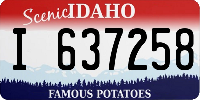 ID license plate I637258