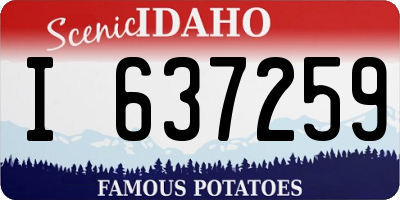 ID license plate I637259