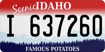 ID license plate I637260