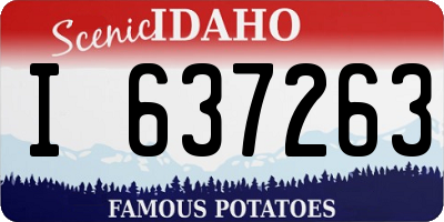 ID license plate I637263