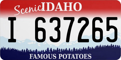 ID license plate I637265