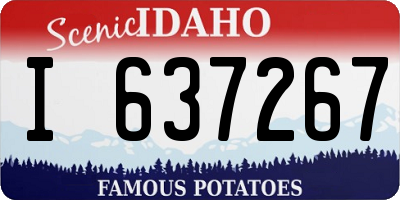 ID license plate I637267