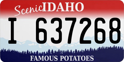 ID license plate I637268