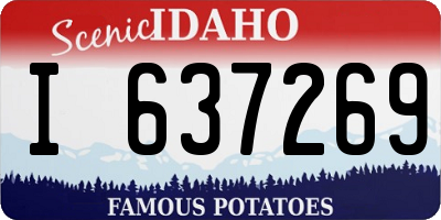 ID license plate I637269