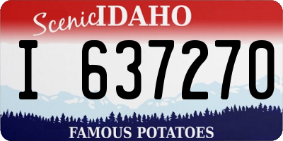 ID license plate I637270
