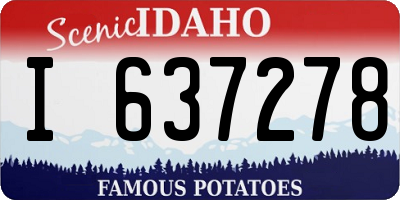ID license plate I637278