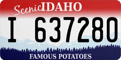 ID license plate I637280