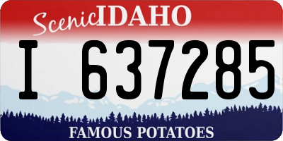 ID license plate I637285