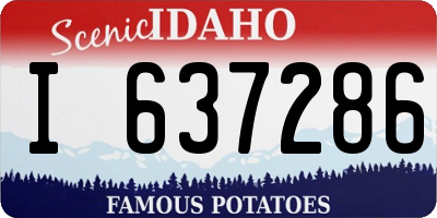 ID license plate I637286