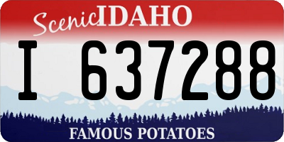 ID license plate I637288