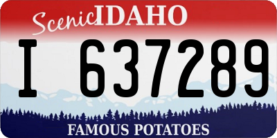 ID license plate I637289