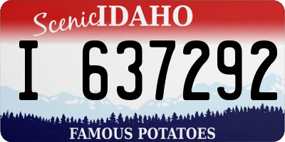 ID license plate I637292