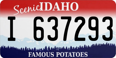 ID license plate I637293