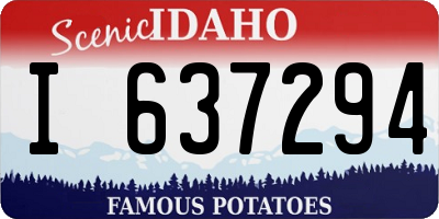 ID license plate I637294