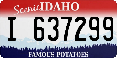 ID license plate I637299