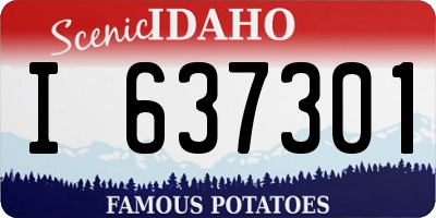 ID license plate I637301